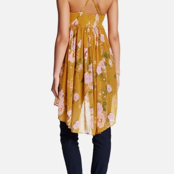 NWT Free People Mirage Tunic Tank Babydoll Yellow Fairy Whimsical Size Small● - Picture 9 of 10
